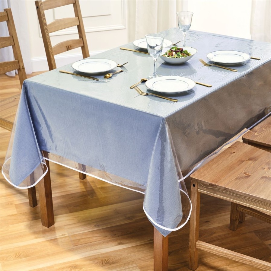 Cuisine Tempsl | Protege-Nappe Transparent Ronde Ou Rectangle