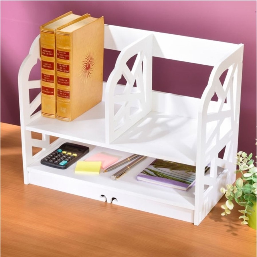 Maison Et Decoration Tempsl | Etagere Sur Bureau Blanche