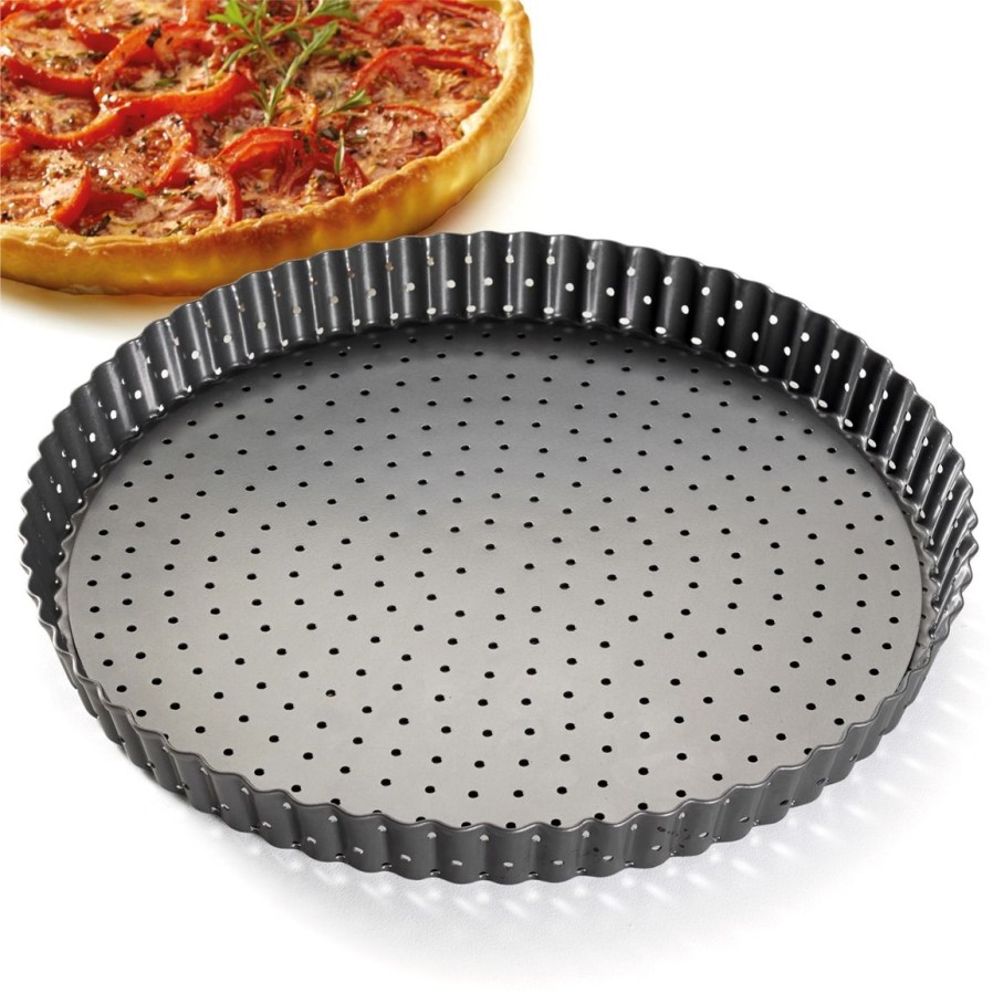 Cuisine Tempsl | Moule A Tarte Perforee Fond Amovible Ronde Ronde