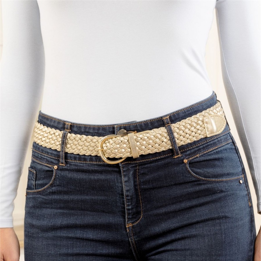 Hygiene Mode Et Beaute Tempsl | Ceinture Tressee Doree