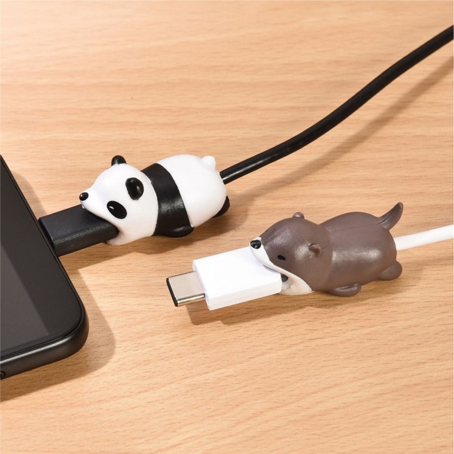 Maison Et Decoration Tempsl | 2 Protege-Cables Telephone Panda/Castor