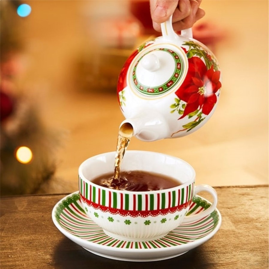 Cuisine Tempsl | Theiere / Tasse 2 En 1 Poinsettia