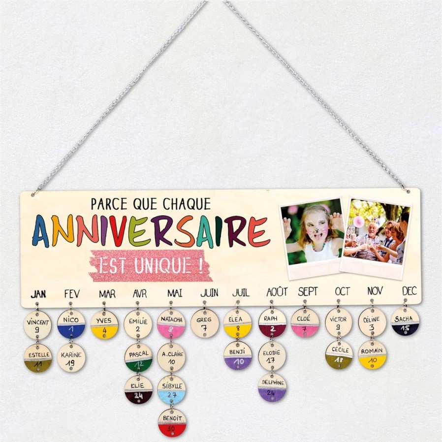 Maison Et Decoration Tempsl | Calendrier Des Anniversaires A Personnaliser