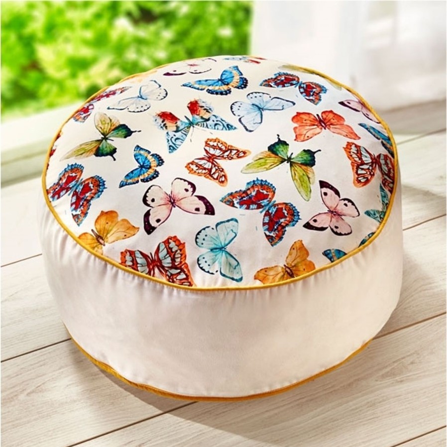 Jardin Exterieur Et Animaux Tempsl | Pouf Papillons