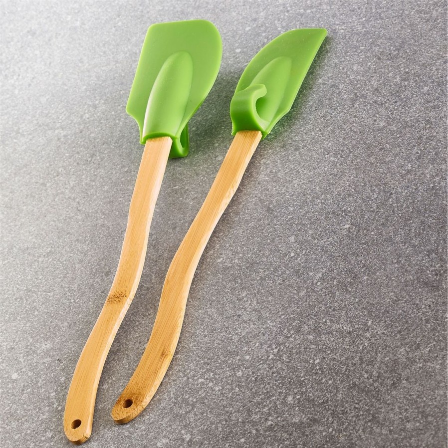 Cuisine Tempsl | 2 Spatules Silicone Et Bambou