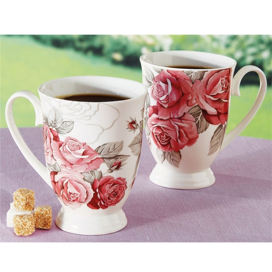 Cuisine Tempsl | 2 Mugs Motif Roses