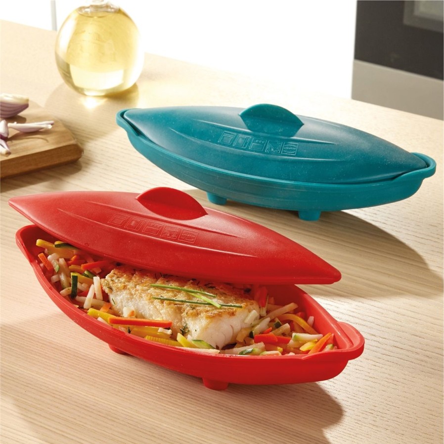 Cuisine Tempsl | 2 Papillotes Silicone Rouge Et Vert