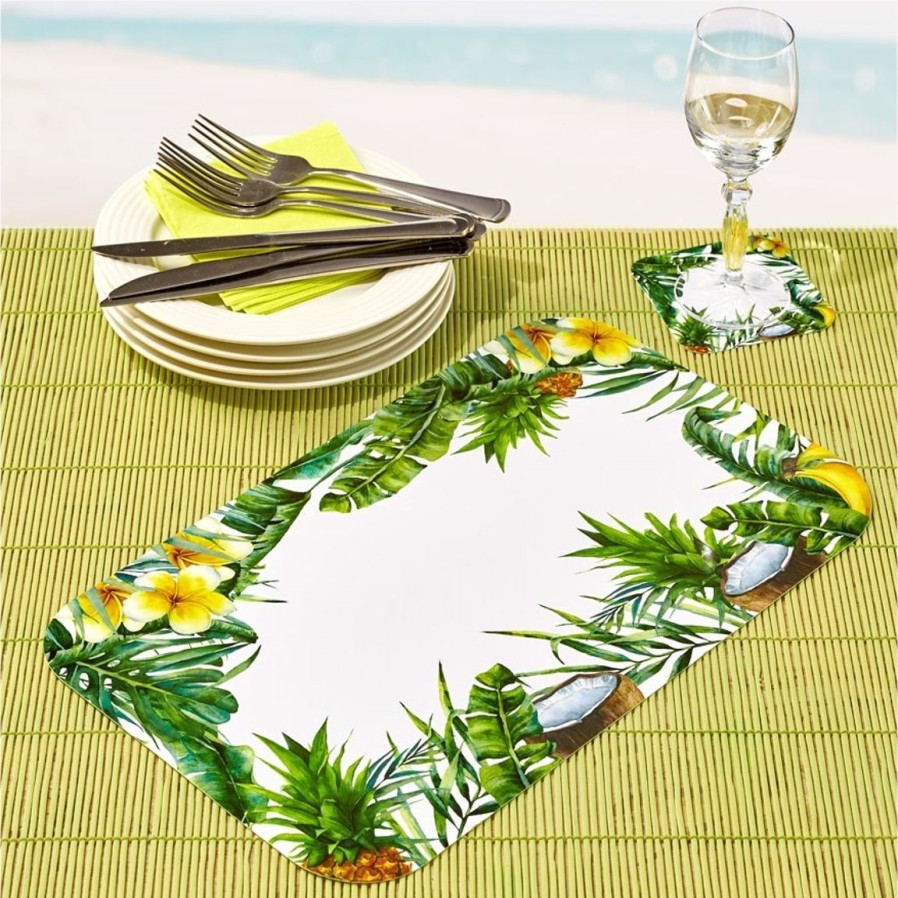 Cuisine Tempsl | 6 Sets De Table + 6 Dessous Verre Tropiques