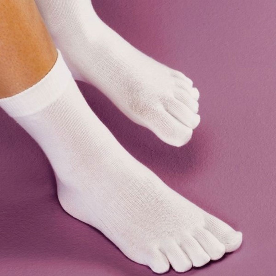 Hygiene Mode Et Beaute Tempsl | Chaussettes Avec Doigts Blanc Ou Noir